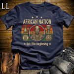 African Nation Softstyle T Shirt Navy | African Pride Heritage Tee