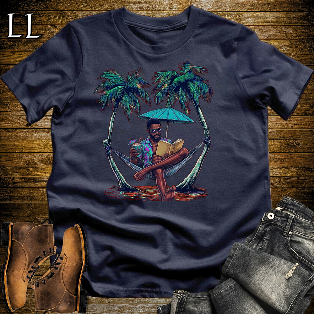 African Vacation Mode T Shirt Navy | Funny African Tee