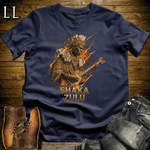 Shaka Zulu African Guitar King T Shirt Navy | African Gift