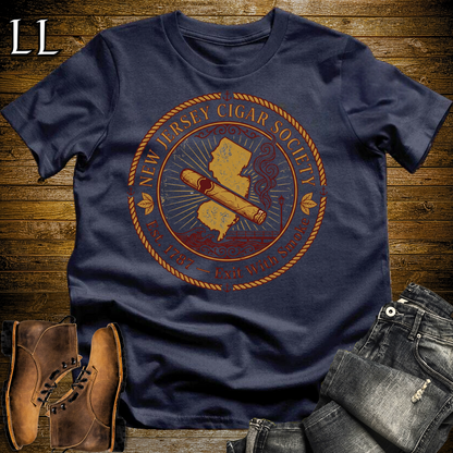 New Jersey Cigar Society T Shirt Navy | Cigar Lover Gift