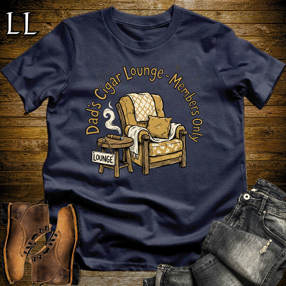 Dads Cigar Lounge Softstyle Tee Navy | Cigar Lounge Dad Tee