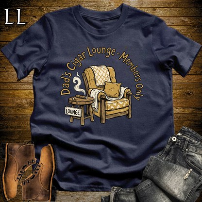 Dads Cigar Lounge Softstyle Tee Navy | Cigar Lounge Dad Tee