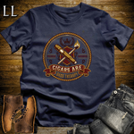 Cigars Are Dads Therapy Softstyle Tee Navy | Funny Cigar Dad Tee