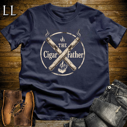 The Cigarfather Softstyle Tee Navy | Cigar Boss Tee