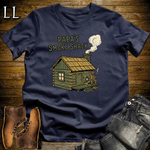 Papas Smoke Shack Cigar Softstyle Tee Navy | Cigar Lounge Dad Tee