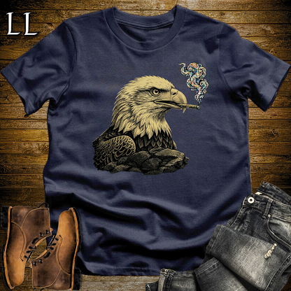 Vintage Cigar Eagle Softstyle T Shirt Navy | Funny Cigar Shirt