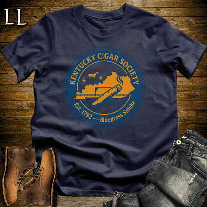 Kentucky Cigar Society Softstyle T Shirt Navy | Cigar Lover Gift Tee