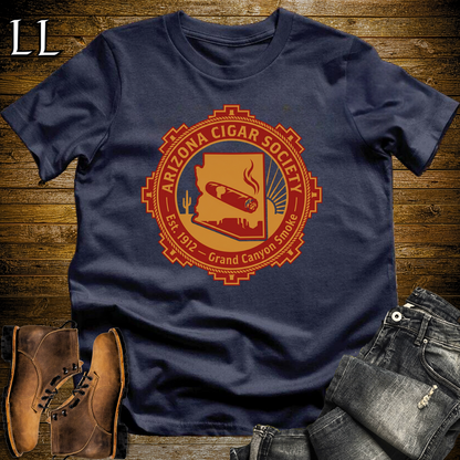 Arizona Cigar Society Softstyle T Shirt Navy | Cigar Lover Gift Tee