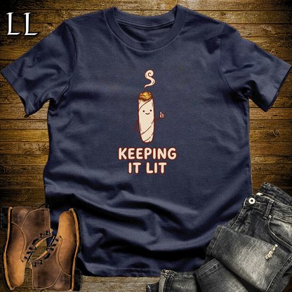 Cigar Keeping It Lit Softstyle T Shirt Navy | Cigar Lover Tee