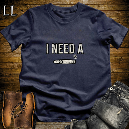 Need A Cigar Softstyle T Shirt Navy | Funny Cigar Tee