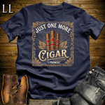 Just One More Cigar Softstyle T Shirt Navy | Funny Cigar Tee