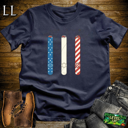 Red White And Blue Cigars Softstyle T Shirt Navy | Patriotic Cigar Tee