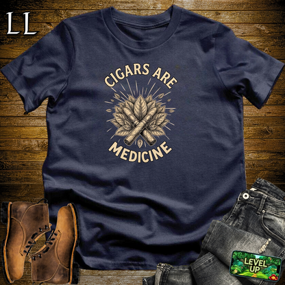 Cigars Are Healing Softstyle T Shirt Navy | Cigar Lover Tee