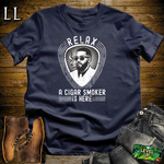 Relax A Cigar Smokers Here Softstyle T Shirt Navy | Cigar Lover Tee