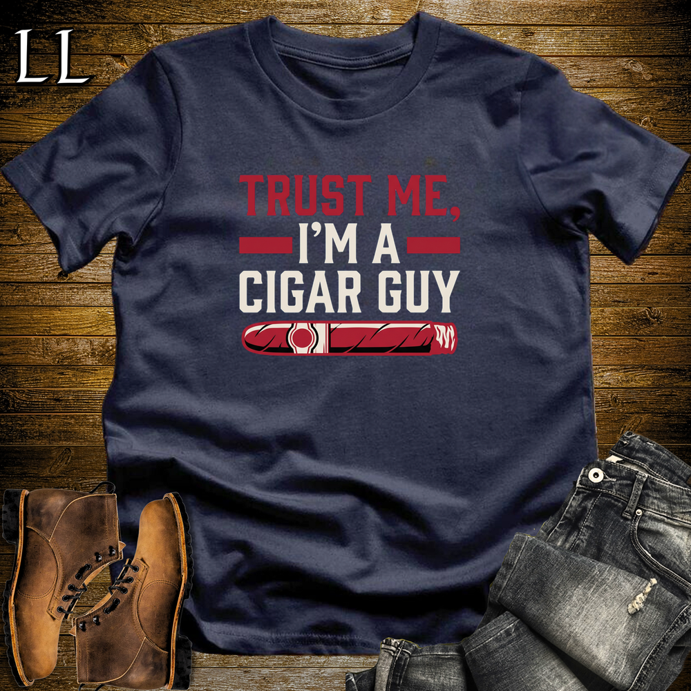Trust Me Im A Cigar Guy Softstyle T Shirt Navy | Funny Cigar Tee