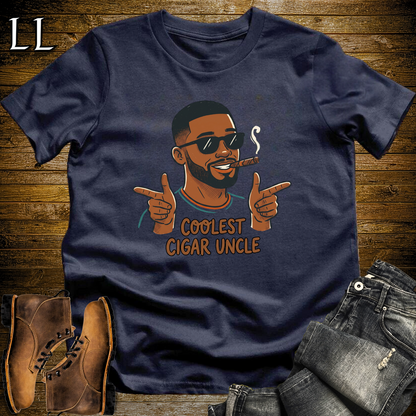 Coolest Cigar Uncle Softstyle T Shirt Navy | Cigar Uncle Gift Tee