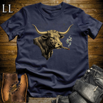 Vintage Cigar Texas Longhorn Softstyle T Shirt Navy | Vintage Texas Longhorn Cigar Tee
