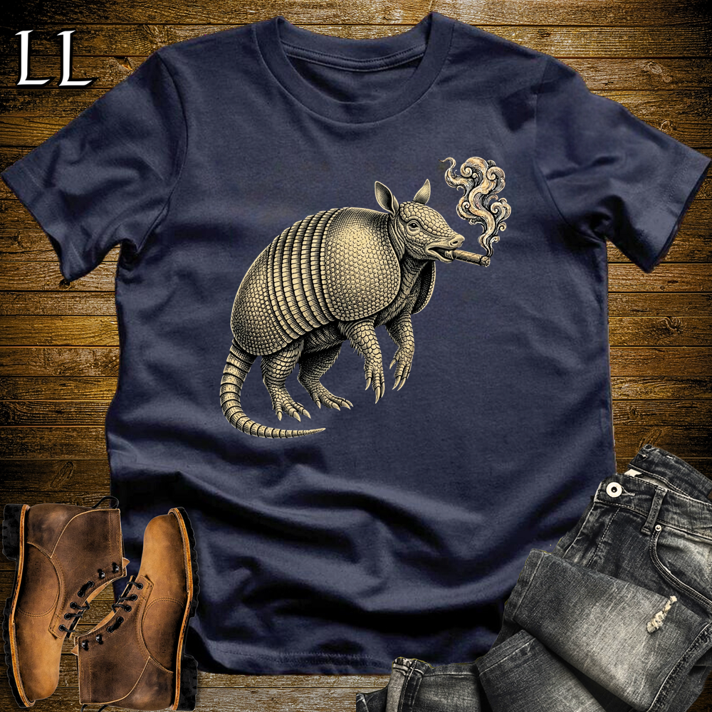 Vintage Cigar Armadillo Softstyle T Shirt Navy | Cigar Armadillo Tee