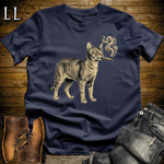 Vintage Cigar Abyssinian Cat Softstyle T Shirt Navy | Cigar Abyssinian Cat Tee