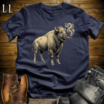 Vintage Cigar Bison Softstyle T Shirt Navy | Cigar Bison Tee