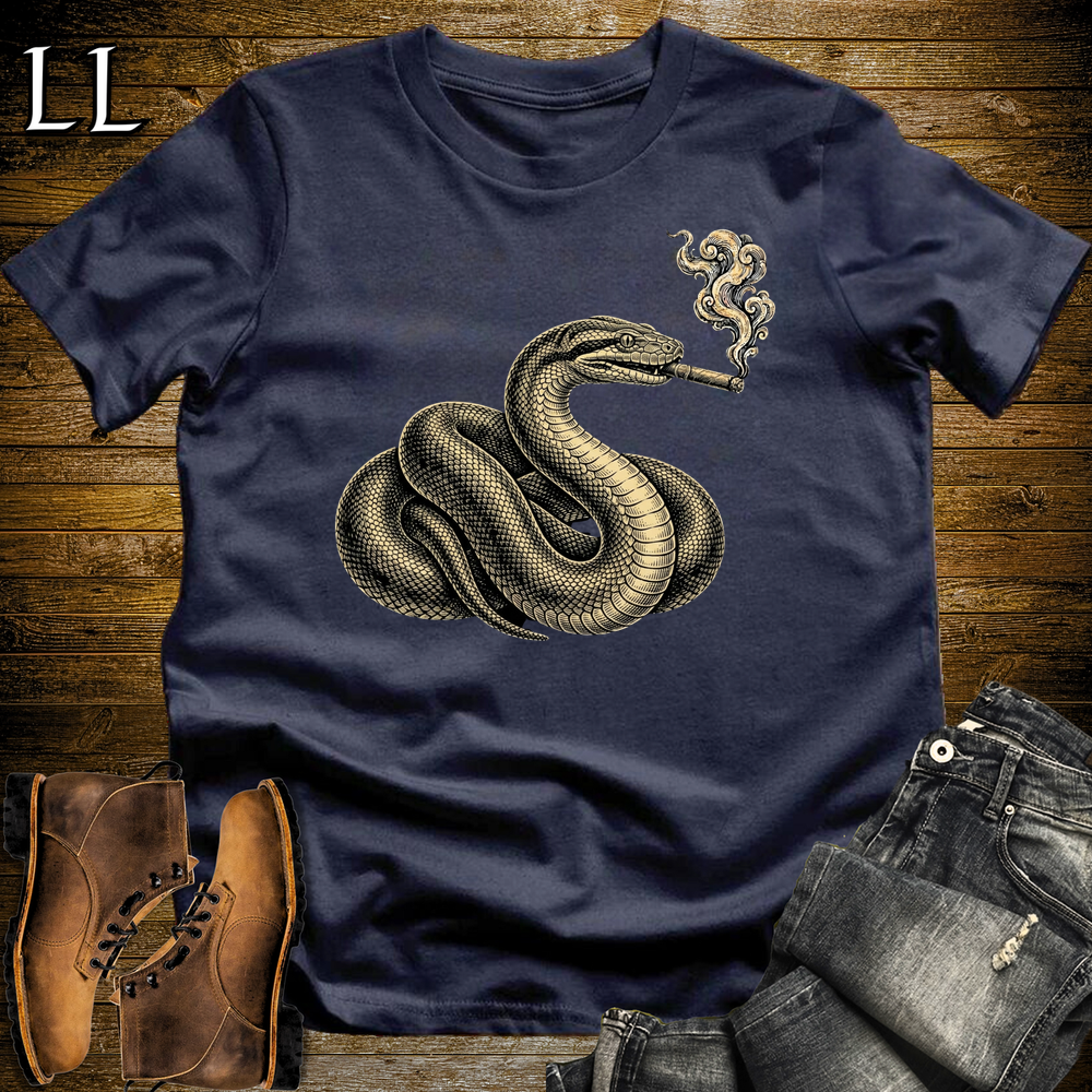 Vintage Cigar Anaconda Softstyle T Shirt Navy | Cigar Anaconda Tee