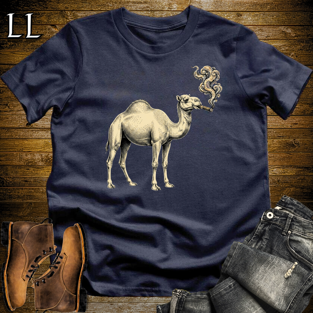Vintage Cigar Camel Softstyle T Shirt Navy | Cigar Camel Tee