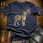 Vintage Cigar Bobcat Softstyle T Shirt Navy | Cigar Bobcat Tee