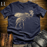 Vintage Cigar Cicada Softstyle T Shirt Navy | Cigar Lover Tee