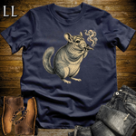 Vintage Cigar Chinchilla Softstyle T Shirt Navy | Cigar Chinchilla Graphic Tee