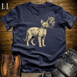 Vintage Cigar Devon Rex Softstyle T Shirt Navy | Cigar Devon Rex Cat Tee