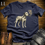 Vintage Cigar Dalmatian Softstyle T Shirt Navy | Cigar Dalmatian Dog Tee