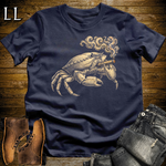 Vintage Cigar Crab Softstyle T Shirt Navy | Cigar Lover Graphic Tee
