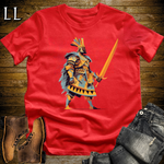 African Golden Swordmaster Red | Gold Warrior Tee