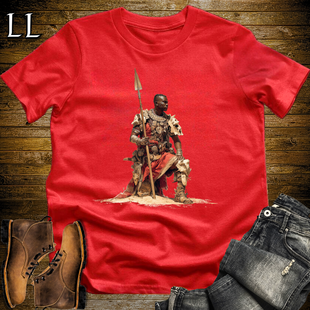 African Desert Spearmaster Red | Warrior Tee
