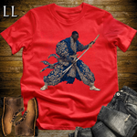 African Royal Gold Samurai King Red | African Warrior Tee