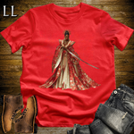 African Red Blossom Samurai Queen Red | African Warrior Tee