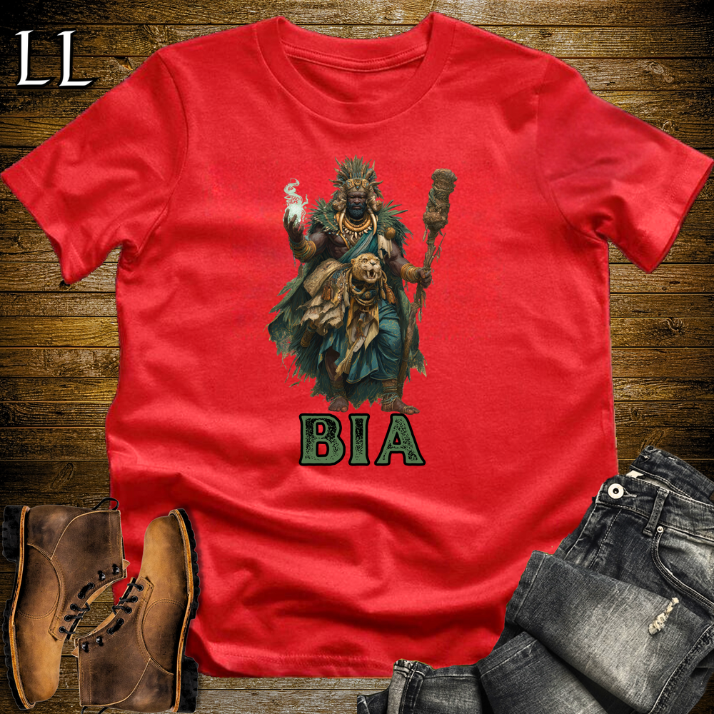 Bia African God Softstyle Tee Red | Akan River God Tee