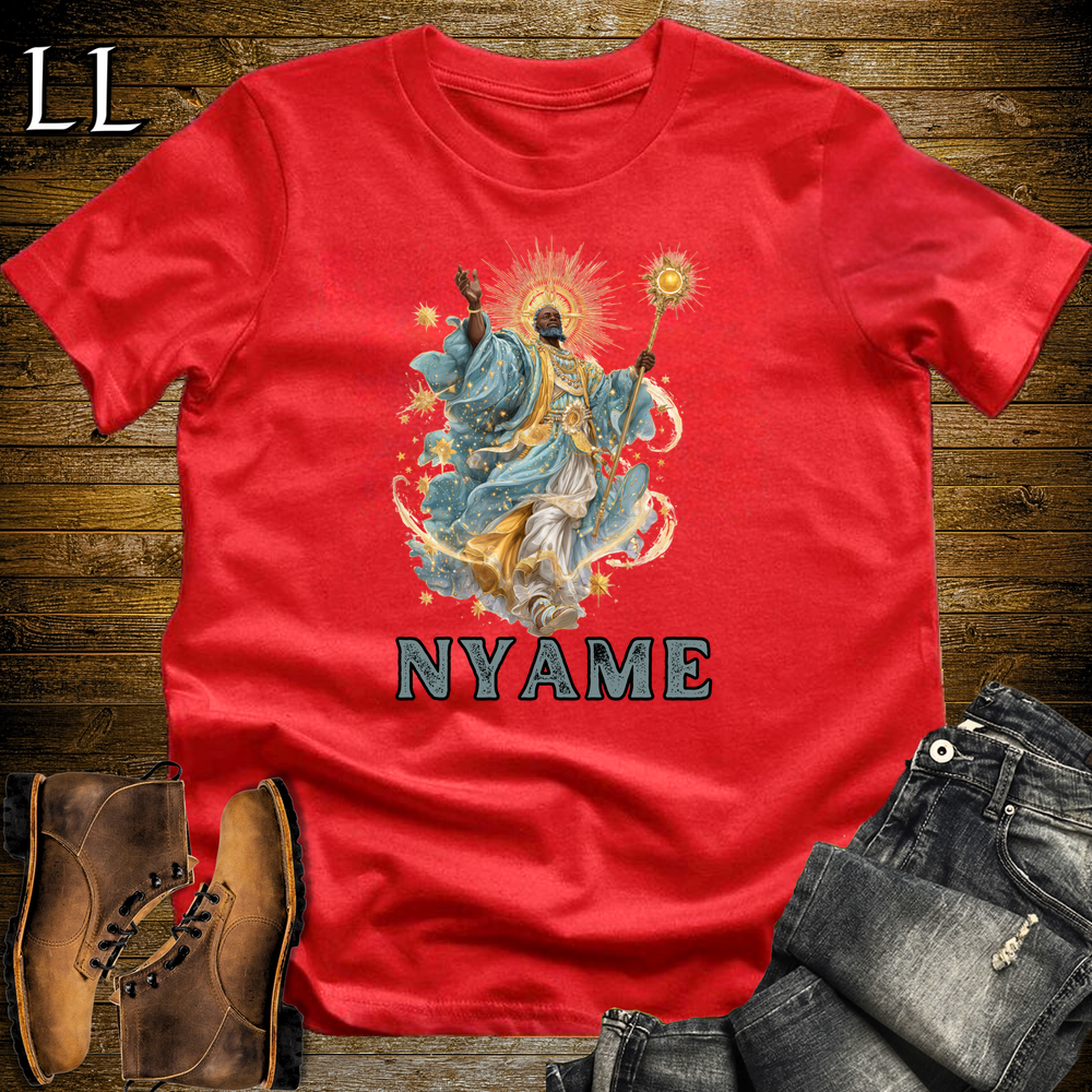Nyame African God Softstyle Tee Red | Akan Supreme God Tee