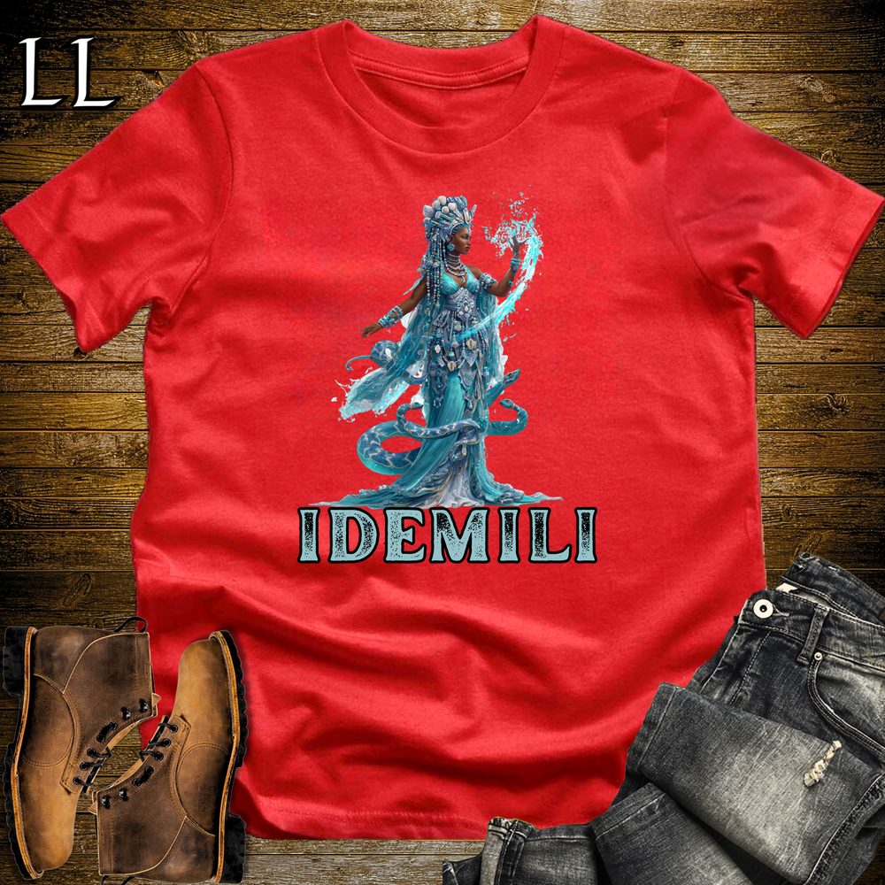 Idemili African Goddess Softstyle Tee Red | Igbo Water Goddess Tee