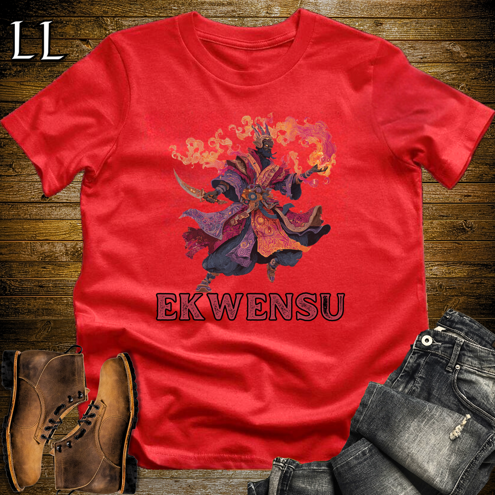 Ekwensu African God Softstyle Tee Red | Igbo Trickster God Tee