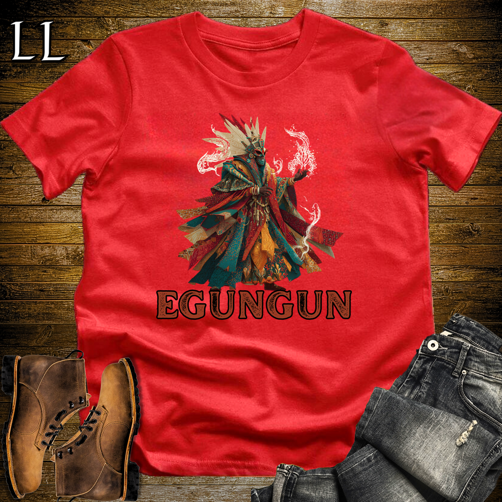 African Egungun Spirits Softstyle Tee Red | Yoruba Ancestor Spirit Tee