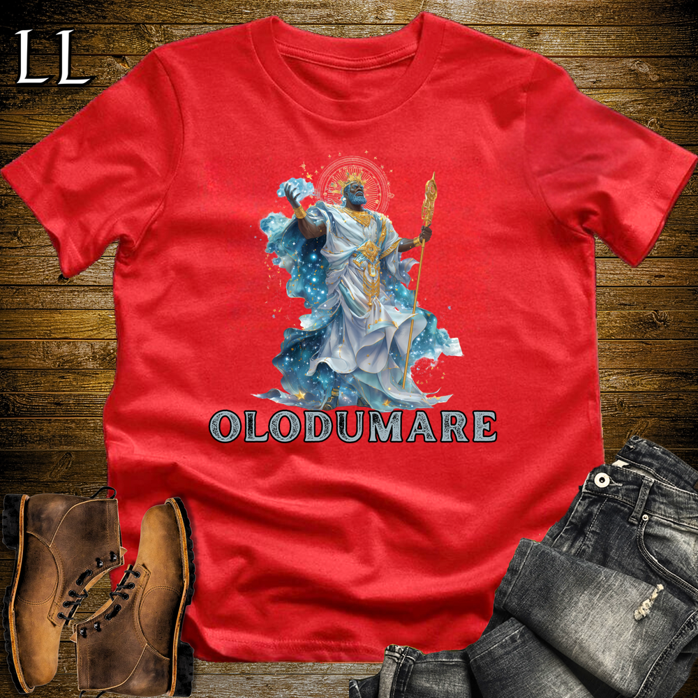 African God Olodumare Softstyle Tee Red | Yoruba Supreme God Tee