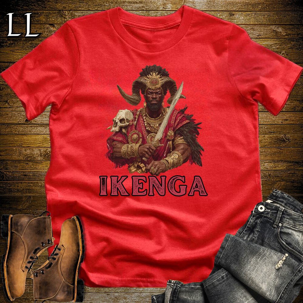 Ikenga African God Softstyle Tee Red | Igbo Achievement God Tee