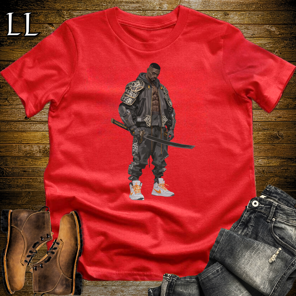 African Street Bodybuilder Samurai - Red