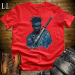 African Blue Street Samurai Red | African Warrior Tee