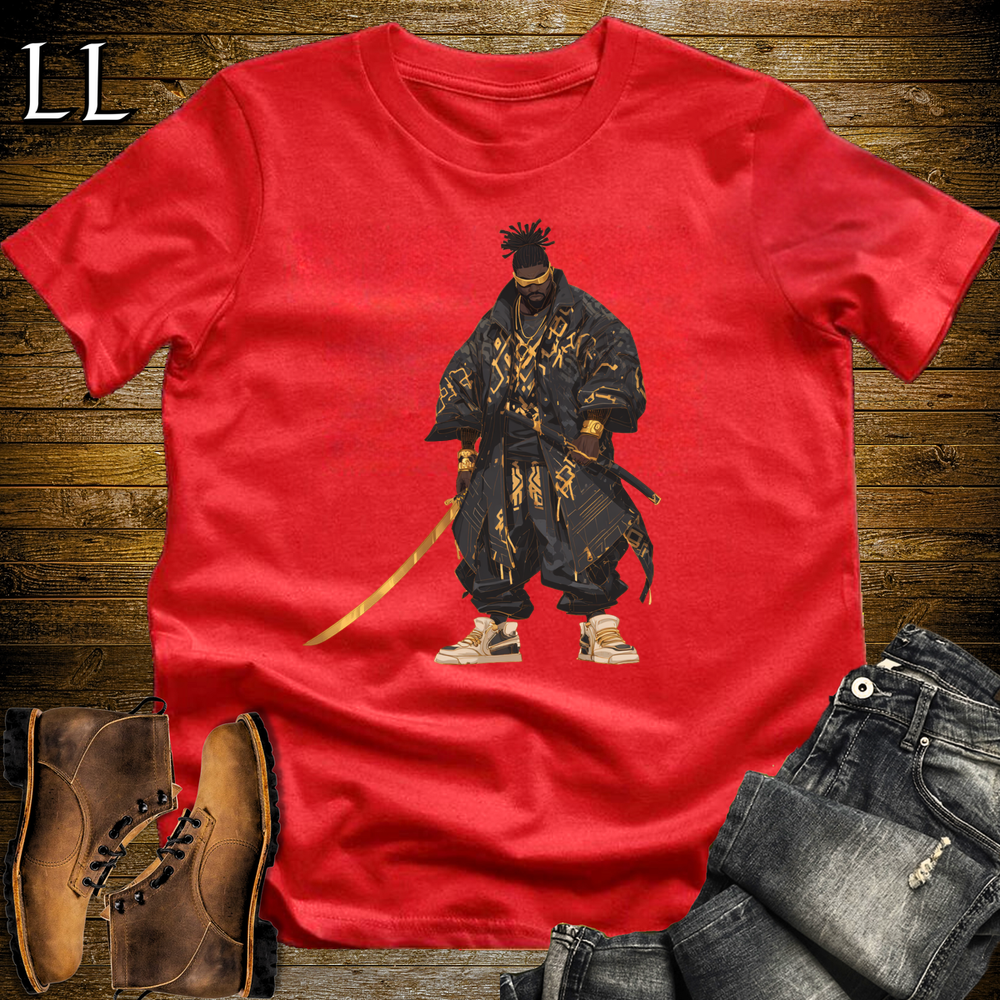 African Black Street Samurai Red | African Warrior Tee