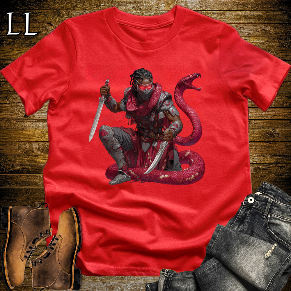 African Red Snake Assassin Softstyle Tee Red | African Warrior Tee