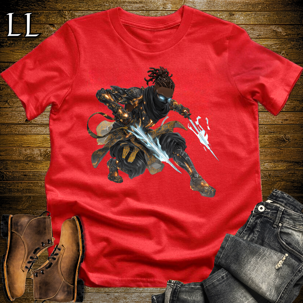 African Obsidian Assassin Softstyle Tee Red | African Warrior Tee