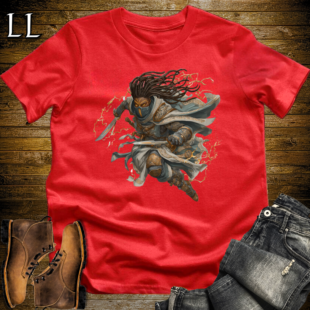 African Ancient Ways Assassin Softstyle Tee Red | African Warrior Tee