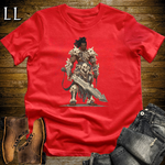 African Bone Barbarian Softstyle Tee Red | African Warrior Tee